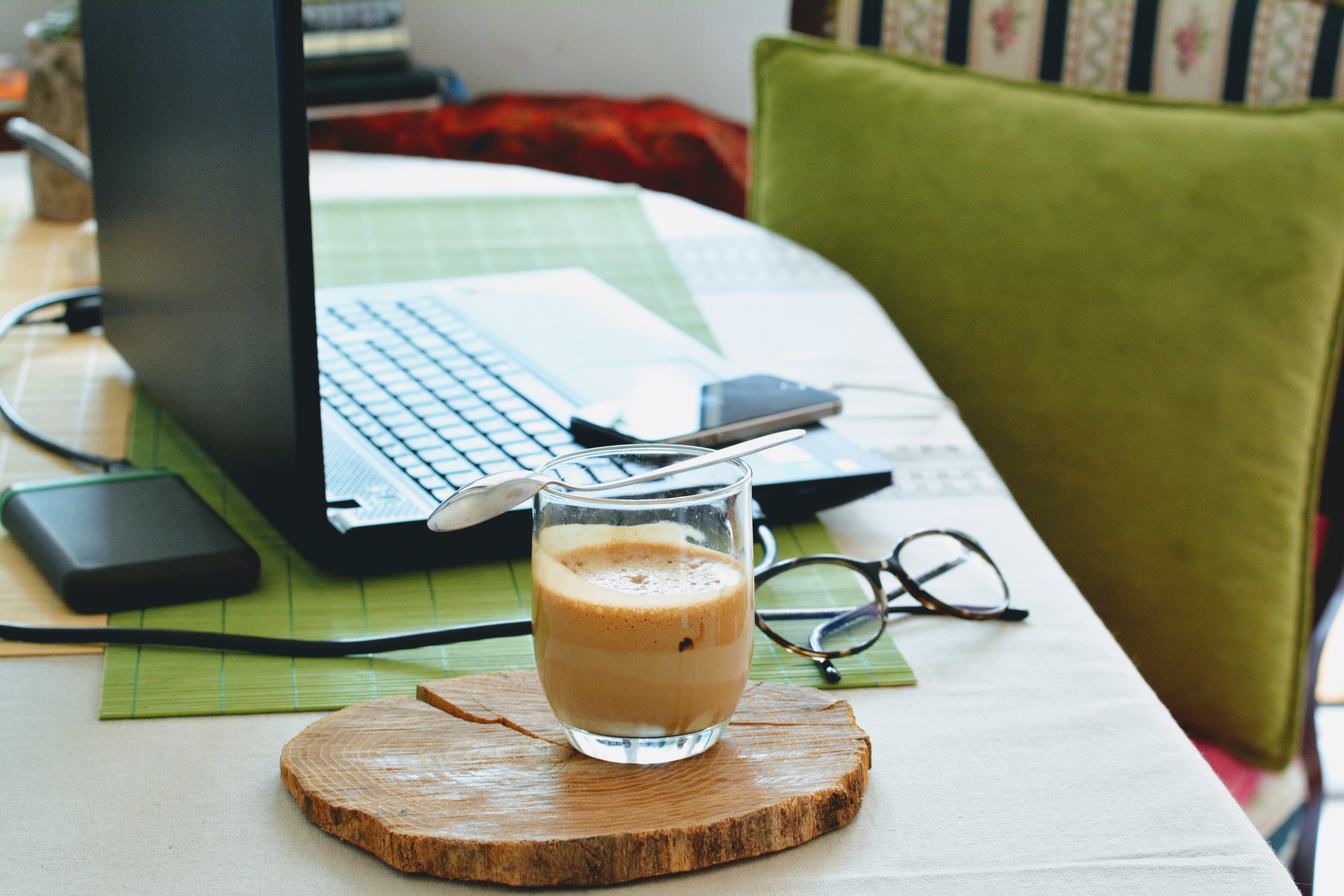 Remote working environment. Remote working environment.